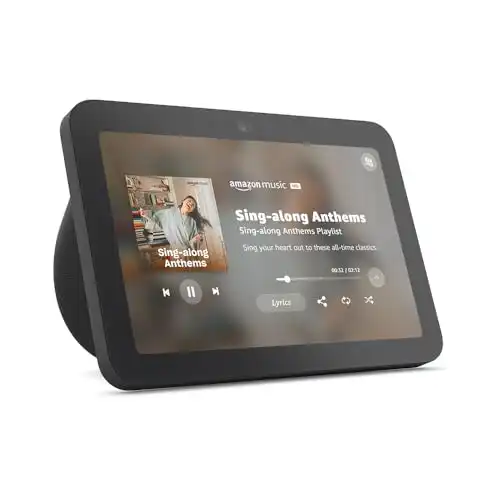 Amazon Alexa Plus: The AI-Powered Voice Assistant Amazon Echo Show 8 (newest model), With Spatial Audio, Smart Home Hub, and Alexa, Charcoal