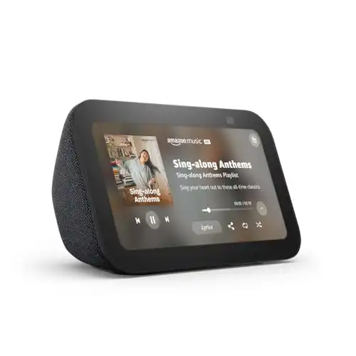 Amazon Alexa Plus: The AI-Powered Voice Assistant Amazon Echo Show 5 (newest model), Smart display with 2x the bass and clearer sound, Charcoal